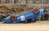 Bob Cahall upside down during Spring Drivers School