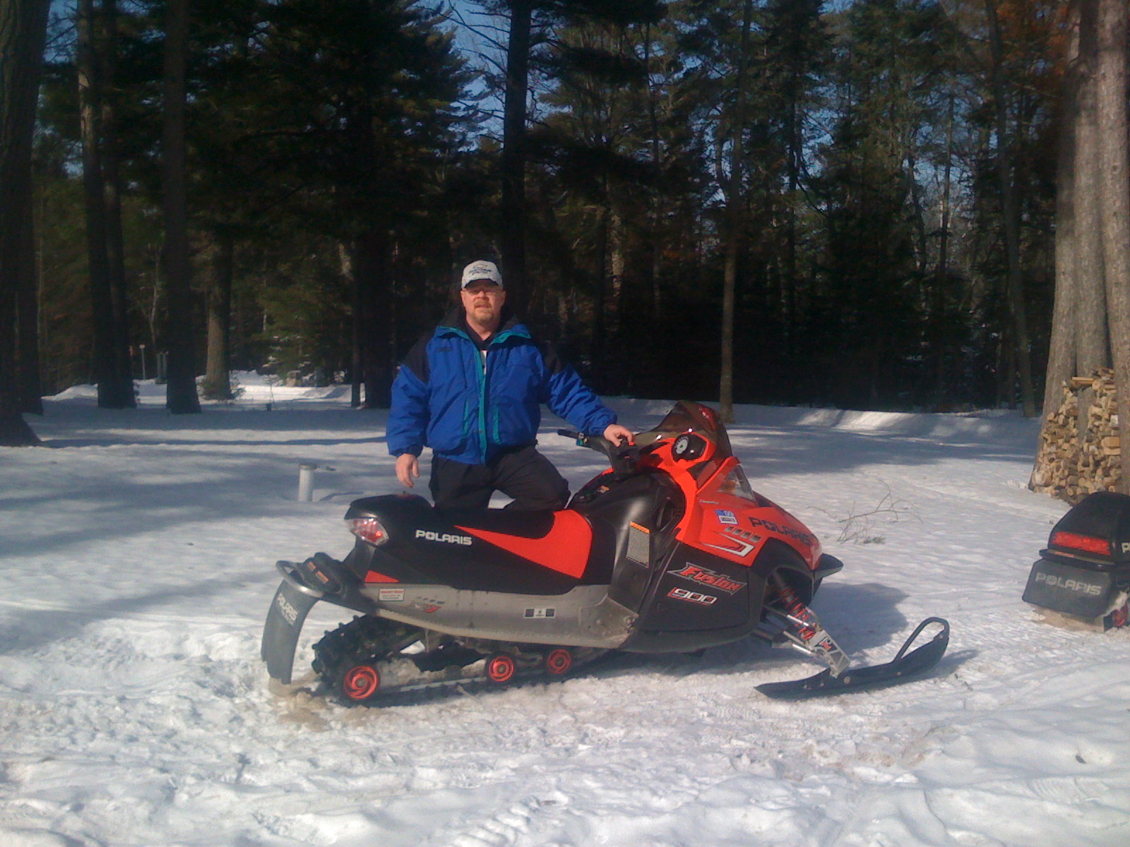 Ted Cahall and his Polaris Fusion 900 Snowmobile